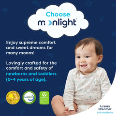 Moonlight Slumber Luxury Dreamer waterproof cover closeup showing stain resistance and easy care