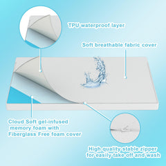 Moonlightfamily gel-infused memory foam close-up demonstrates cooling comfort.