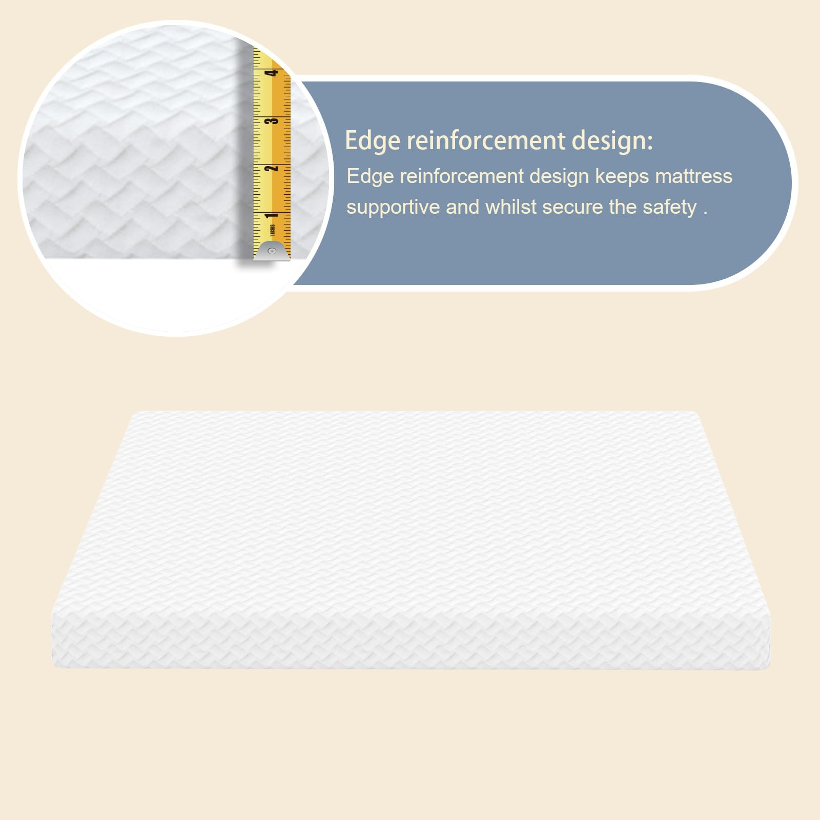 Moonlightfamily mattress shows no-gap corners for stable support.