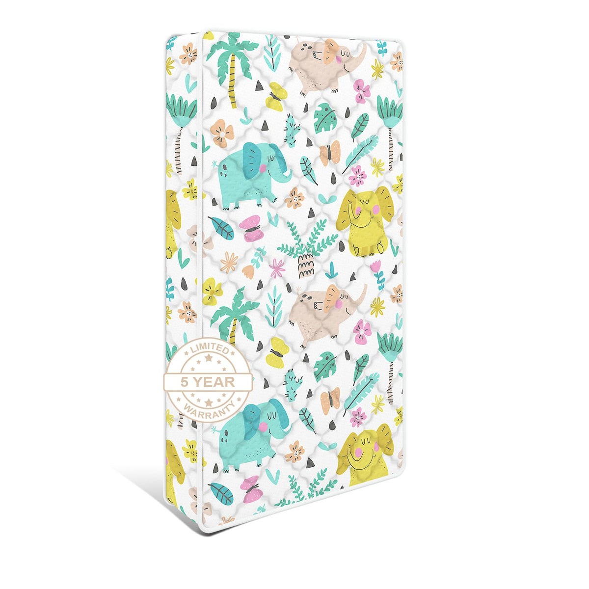 Moonlightfamily toddler mattress cover close-up shows soft breathable quilted knit for comfort.