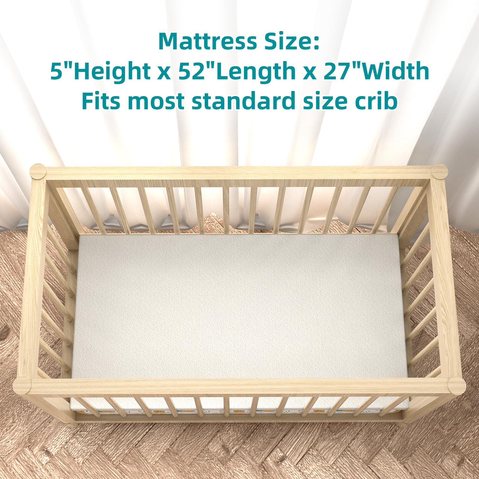 Moonlightfamily mattress features a TPU back layer to contain moisture.