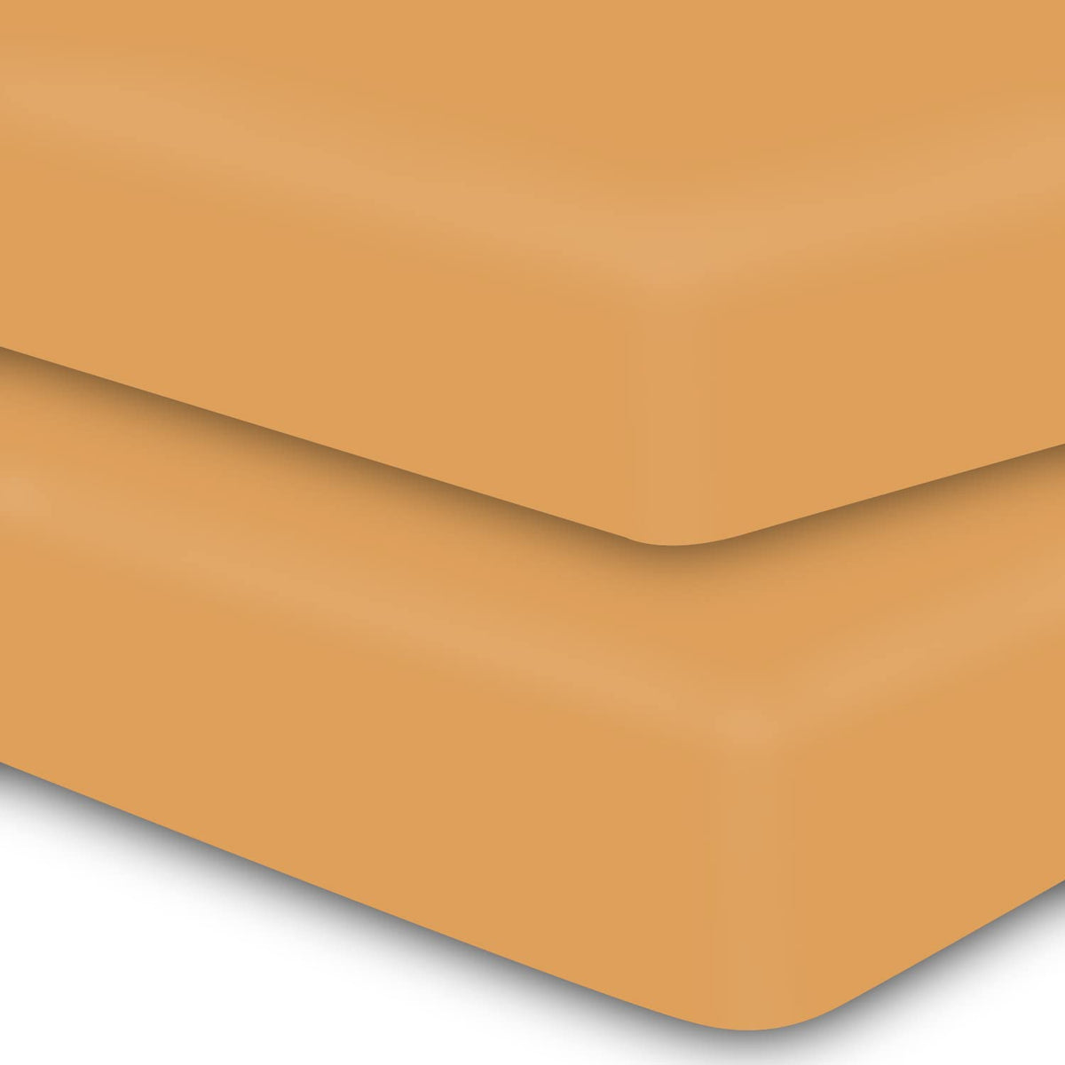 MOONQUEEN 2-pack crib sheets neatly folded for easy nursery organization.