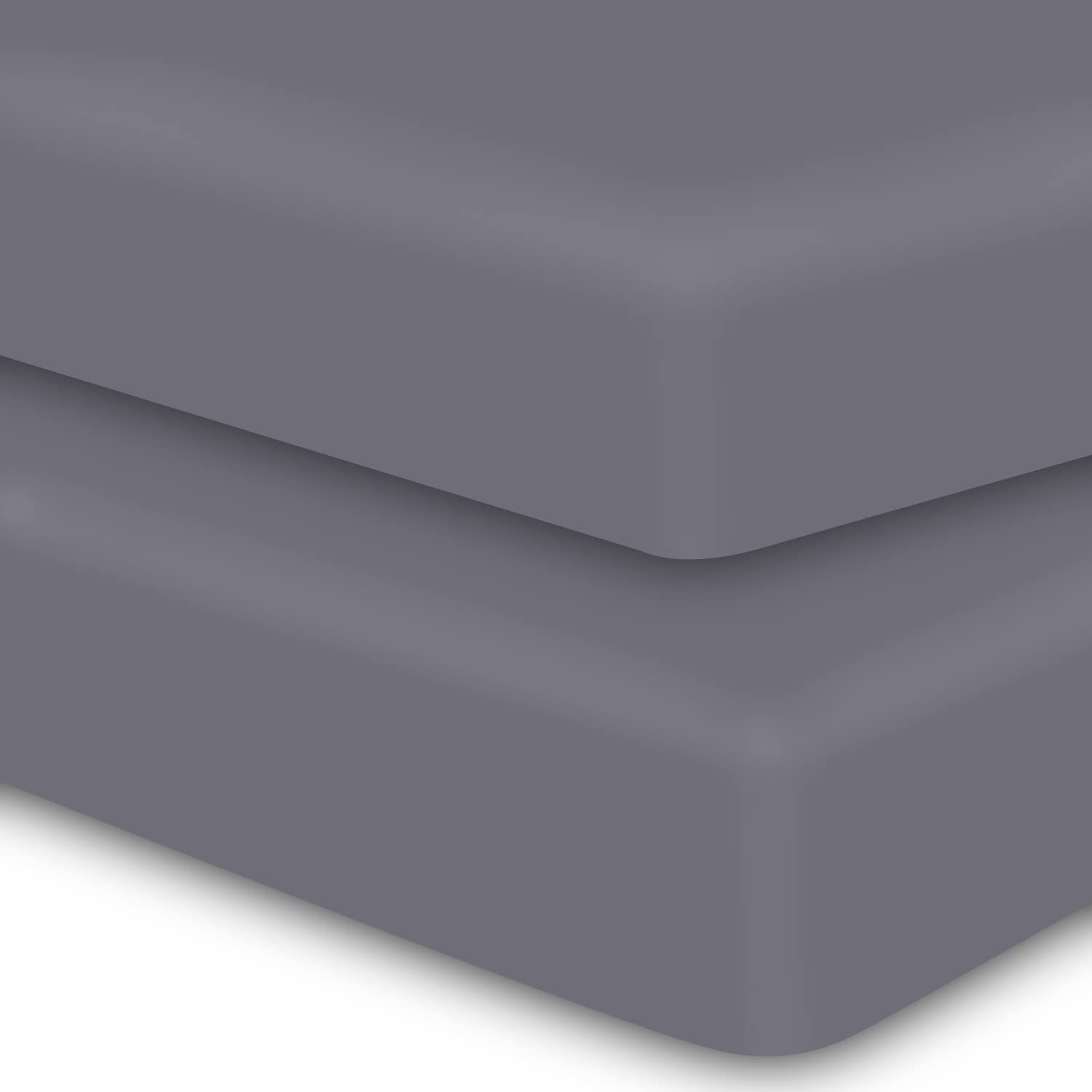 Moonqueen baby fitted crib sheet in soft microfiber grey, gentle on delicate skin.