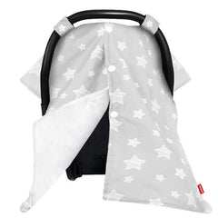 Moonsea baby carseat canopy star print gray shields sun and wind