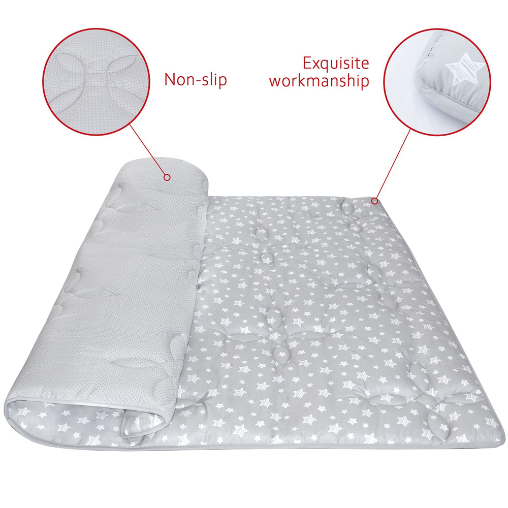 Moonsea play mat back is non-slip for safe, stable crawling on any floor