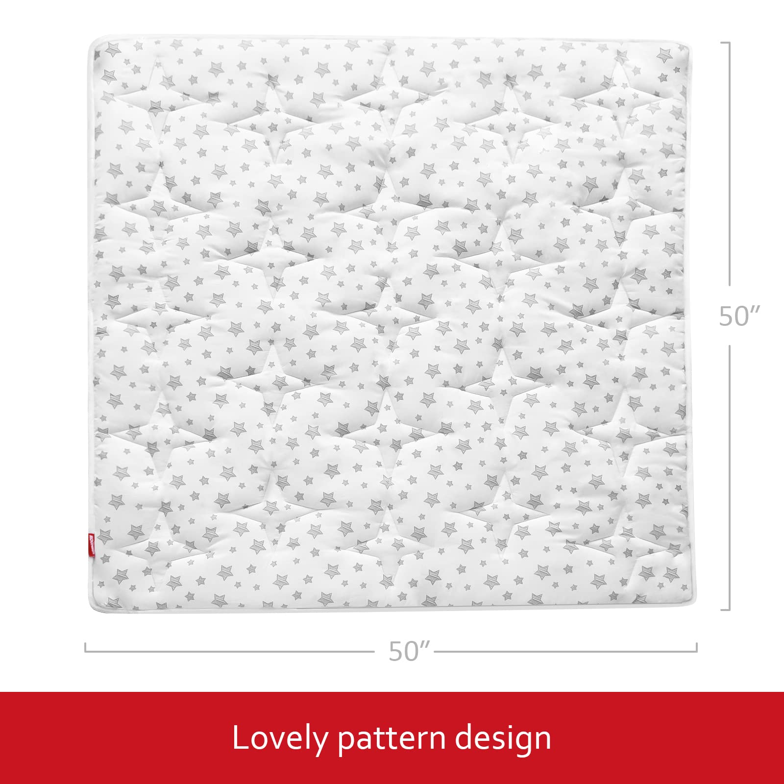 Moonsea baby play mat soft padding close-up highlights plush texture.