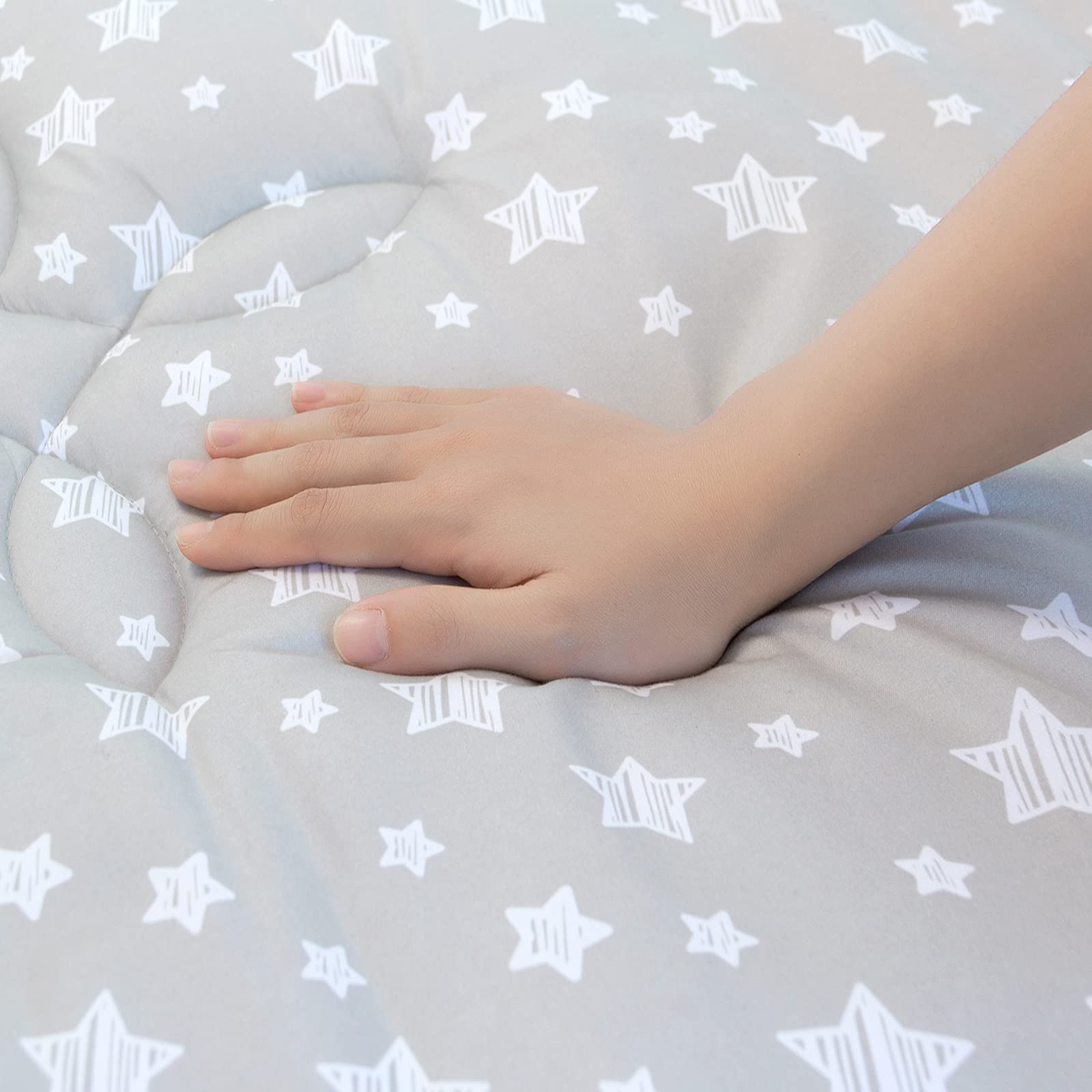 Moonsea ultra-soft padding cushions knees and elbows during early exploration