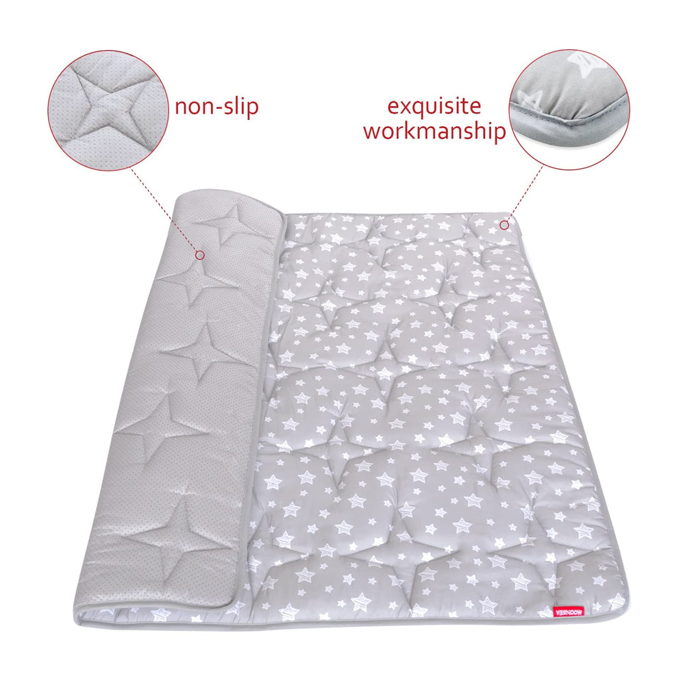 Moonsea baby playpen mat soft padding closeup highlights cozy crawling comfort