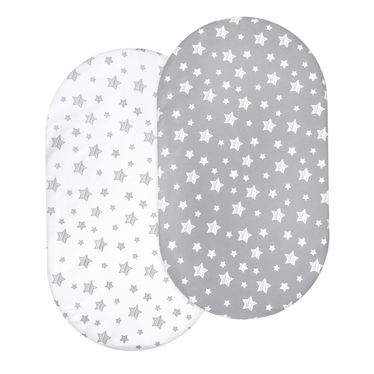 Moonsea bassinet sheets 32x17 fit for oval, round, and rectangle bassinets with breathable comfort