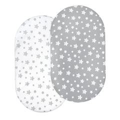 Moonsea bassinet sheets 32x17 fit for oval, round, and rectangle bassinets with breathable comfort