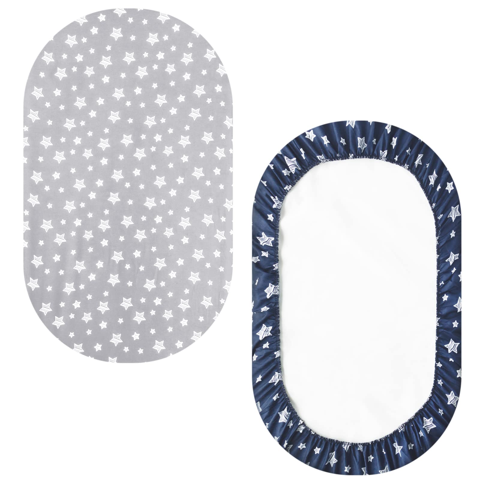 Moonsea bassinet sheets 4-pack navy machine-washable for easy care