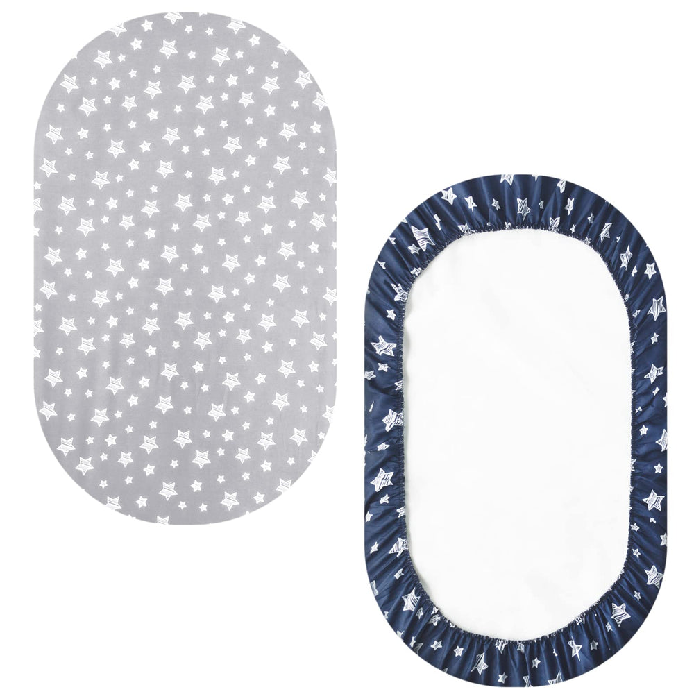 Moonsea bassinet sheets 4-pack navy machine-washable for easy care