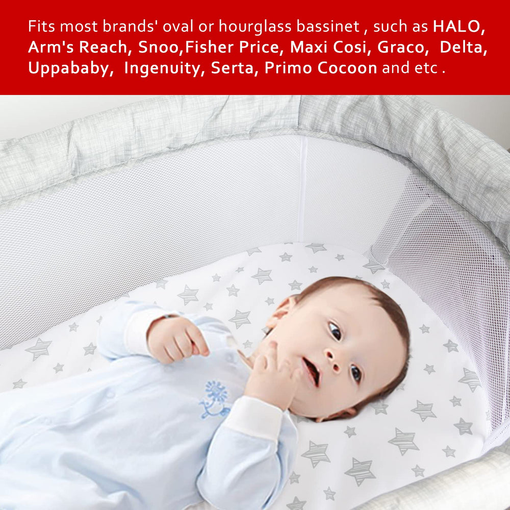 Moonsea bassinet sheets halo-swivel-fit keep Halo sleepers snug and secure