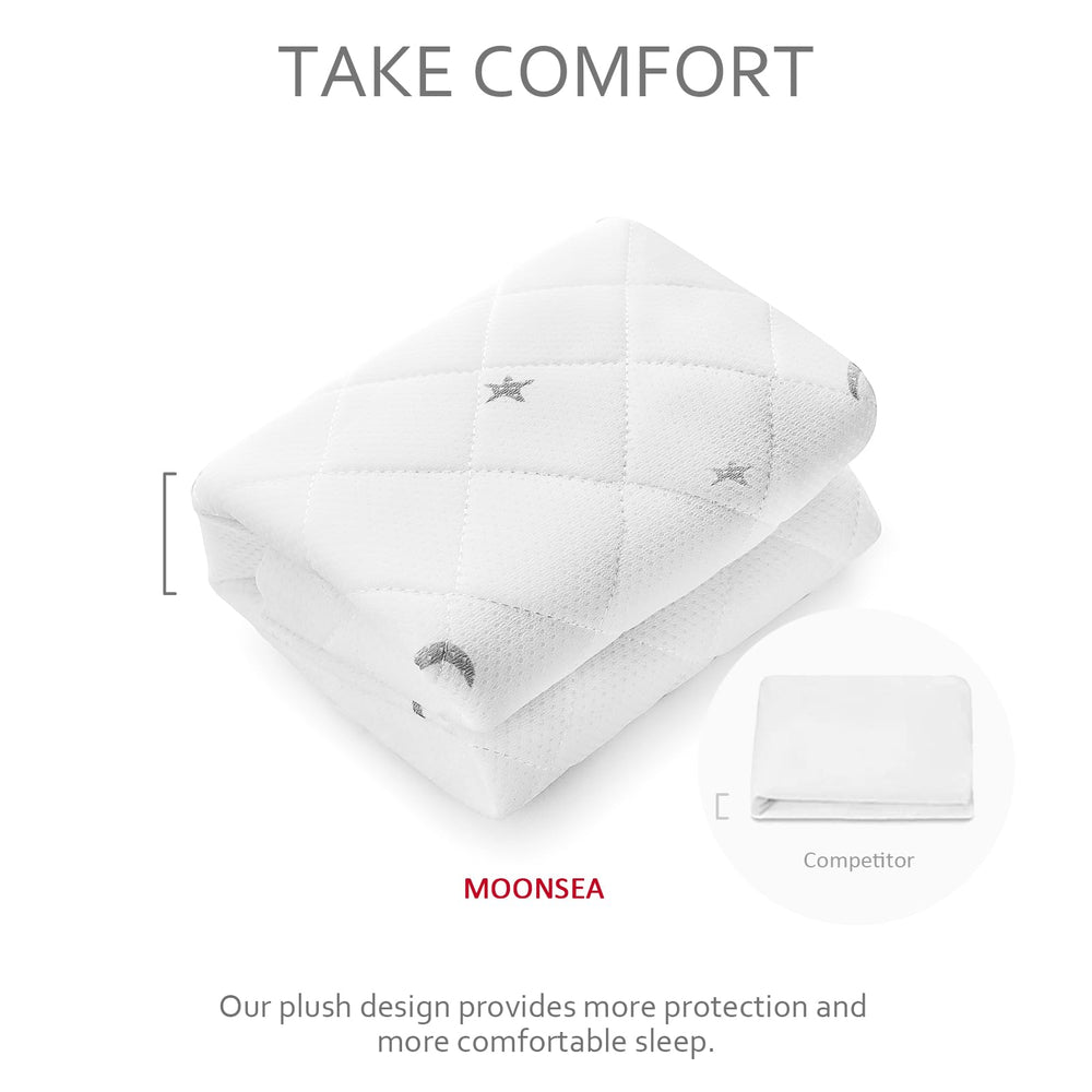Moonsea breathable 3D mesh cover promotes airflow for baby comfort.