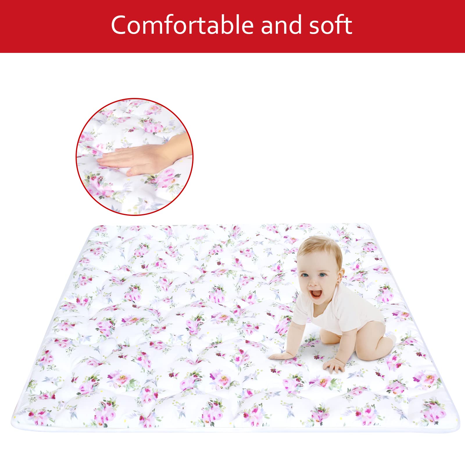 Moonsea crawling mat with thick soft padding for babies
