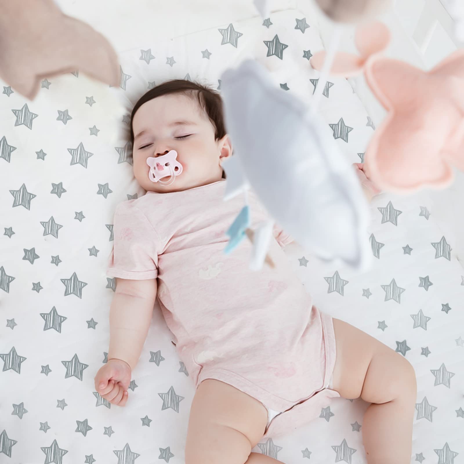 Moonsea four-pack layout shows color-coordinated patterns for easy nursery styling.