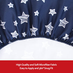 Moonsea crib sheets breathable microfiber in use for comfortable sleep surface.