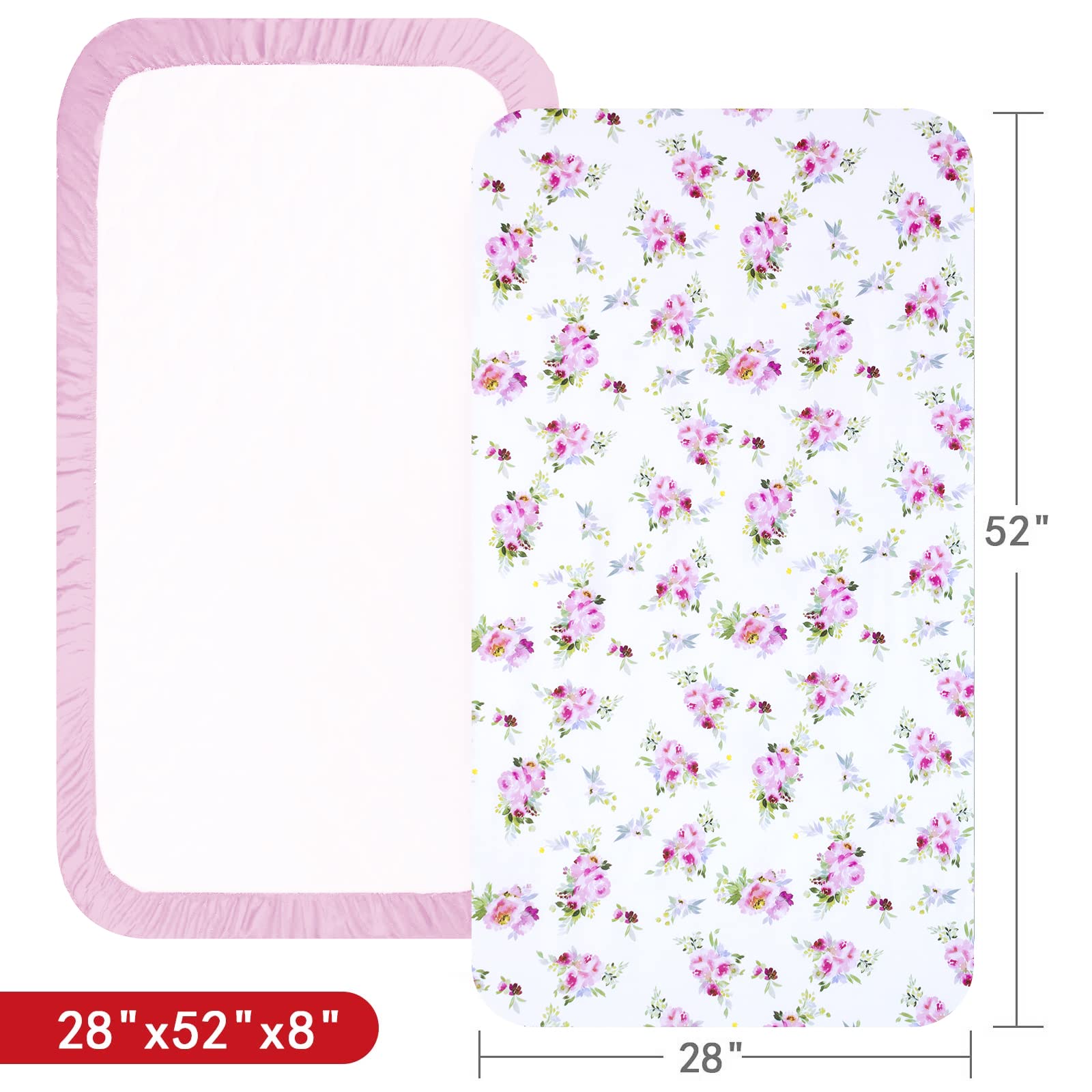 Moonsea crib sheets easy-care-fade-resistant fabric simplifies laundering after spills