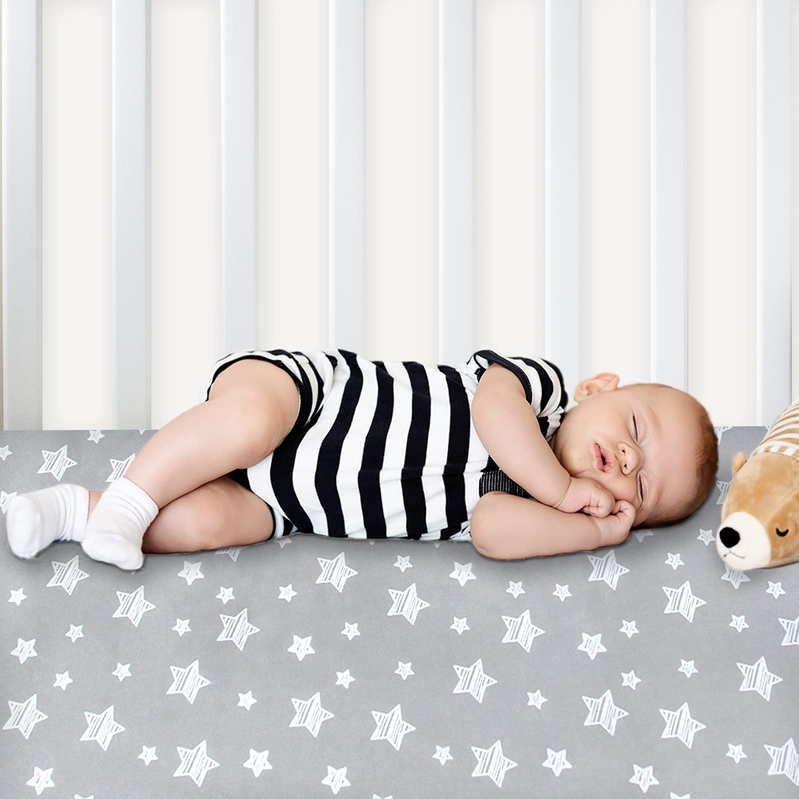 Moonsea crib sheets machine-washable and quick-drying for easy care