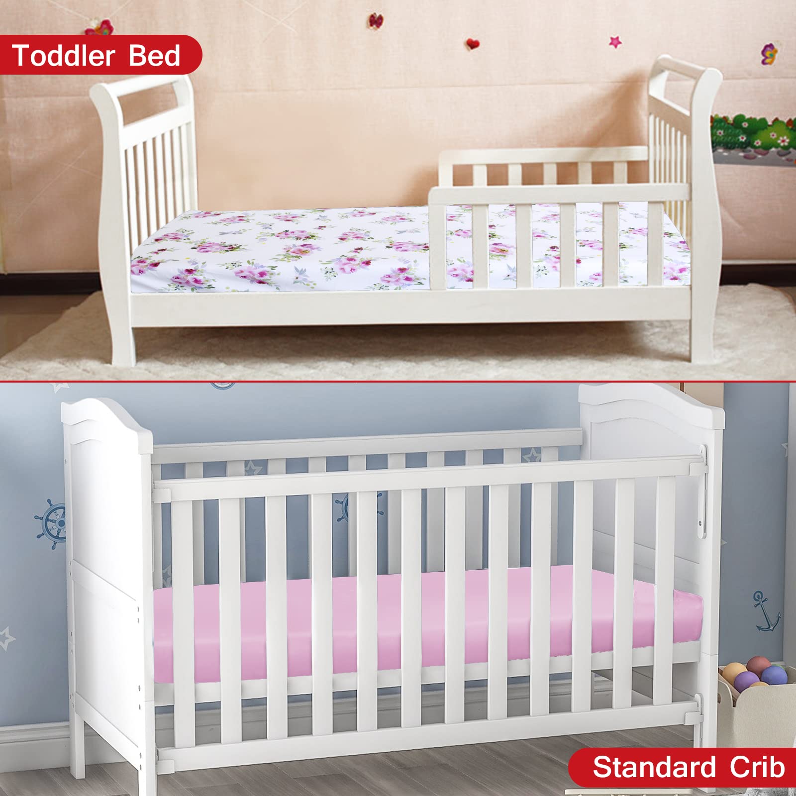 Moonsea crib sheets nursery-colorful-design adds cheerful visuals for day and night use