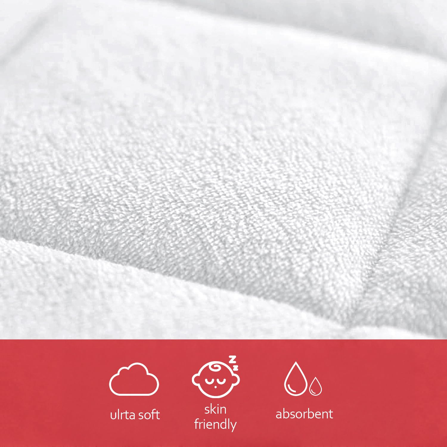 Moonsea diaper changing pad liner with non-slip bottom keeps pad stable