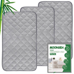 Moonsea diaper changing pad liner top view with non-slip grip for stable changes