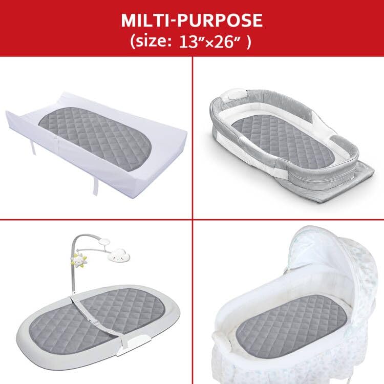 Moonsea diaper pad liner multipurpose use for bassinet changes