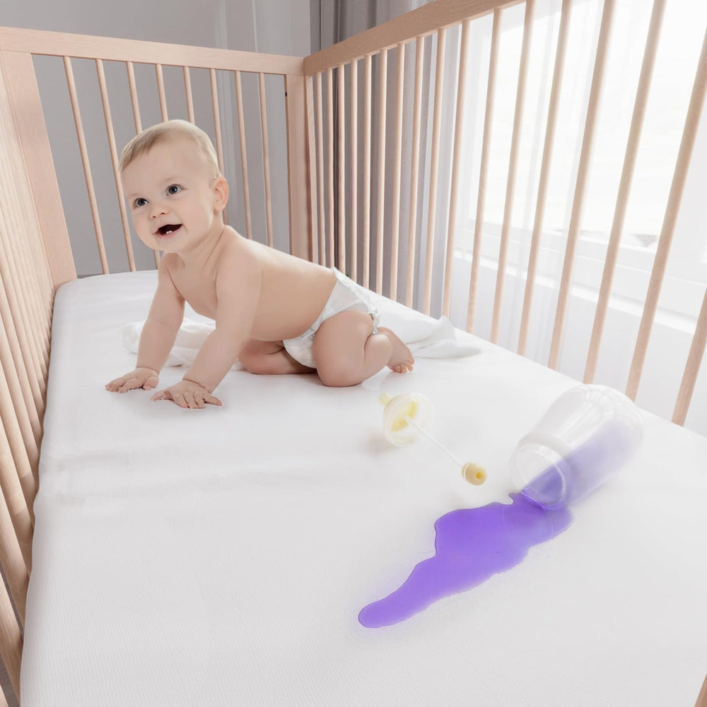 Moonsea durable zipper and reinforced stitching on crib encasement