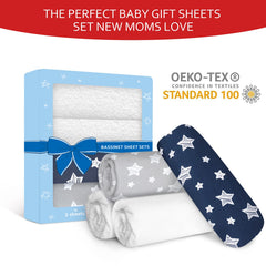 Moonsea sheet features elastic bottom band for secure, snug fit.