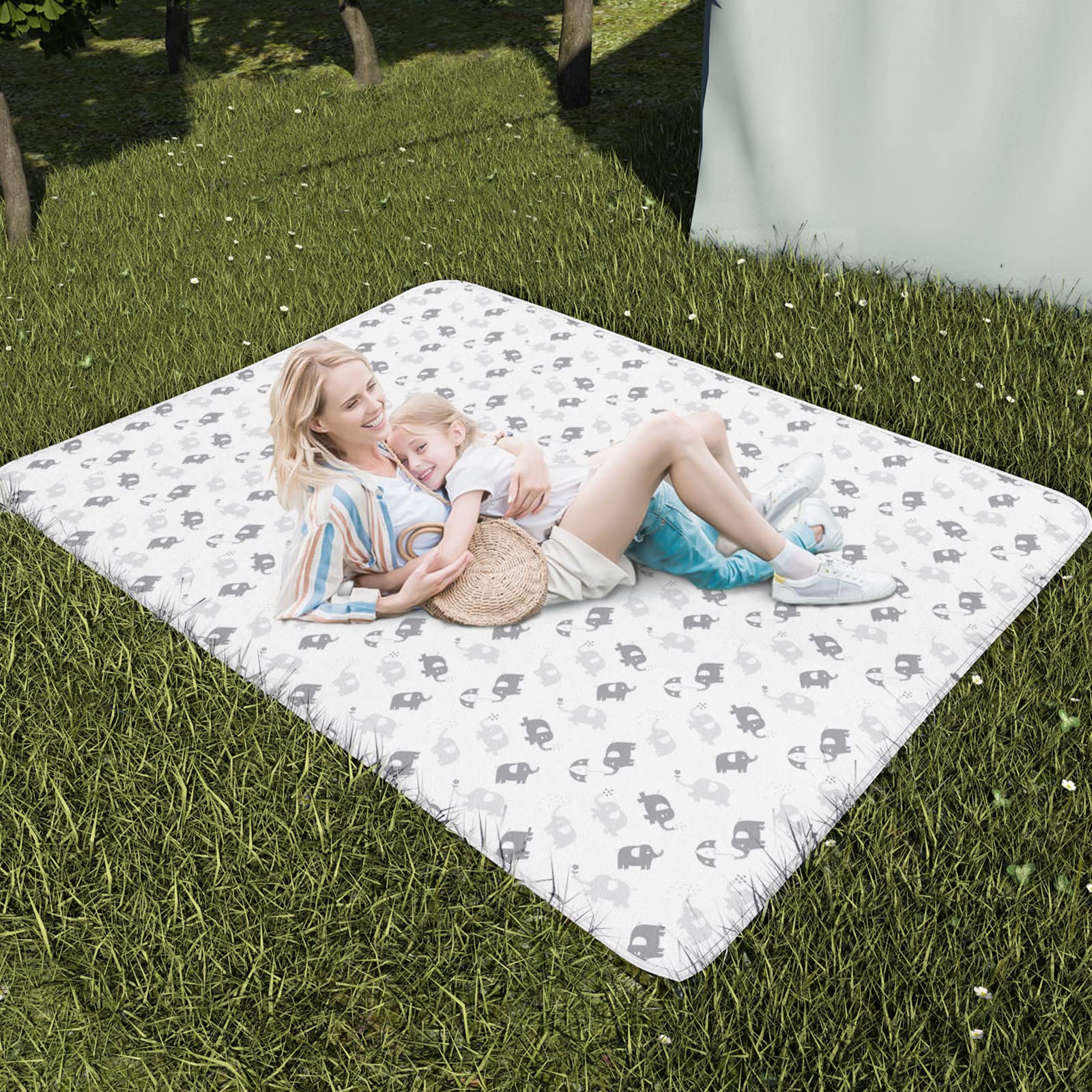 Moonsea elephant splat mat in-use during art projects captures mess containment benefits.