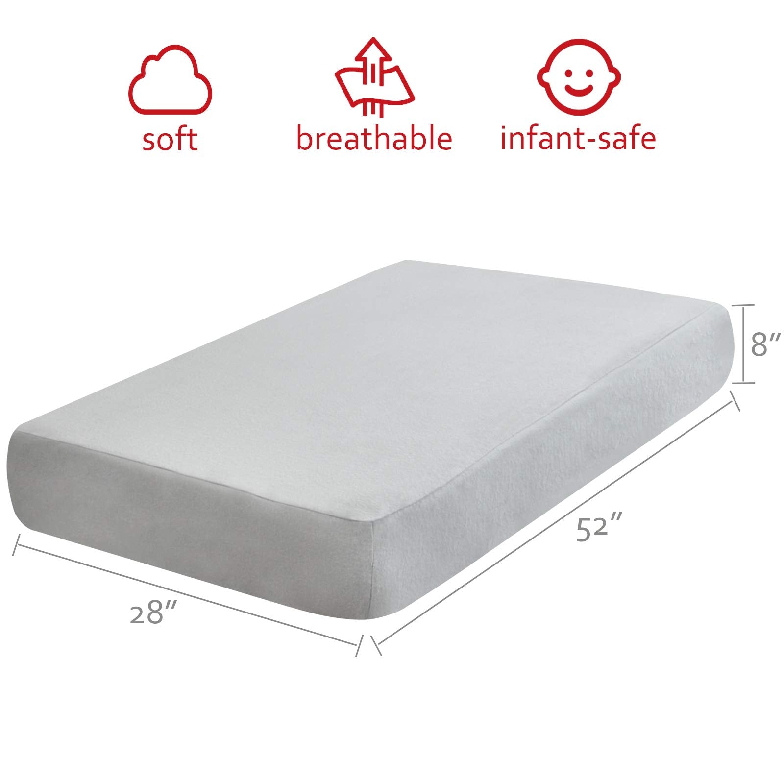 Moonsea flannel crib sheet with elastic edge for a snug, secure fit.