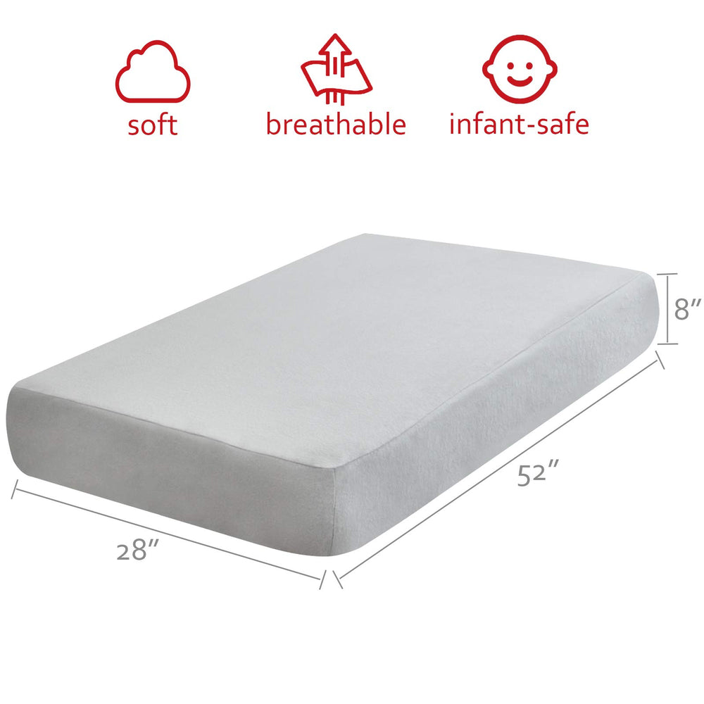 Moonsea flannel crib sheet with elastic edge for a snug, secure fit.