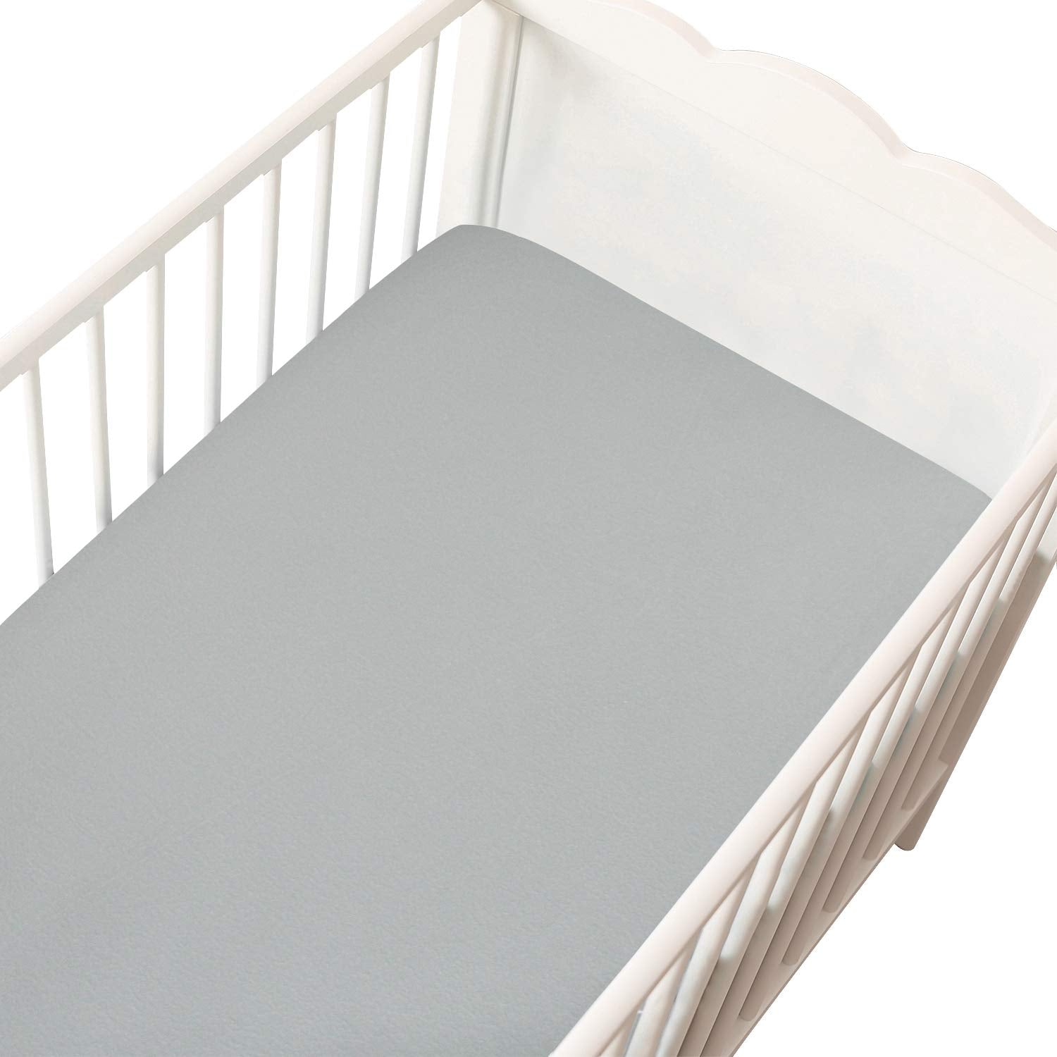 Moonsea flannel crib sheet on standard crib demonstrates easy install and staying power.