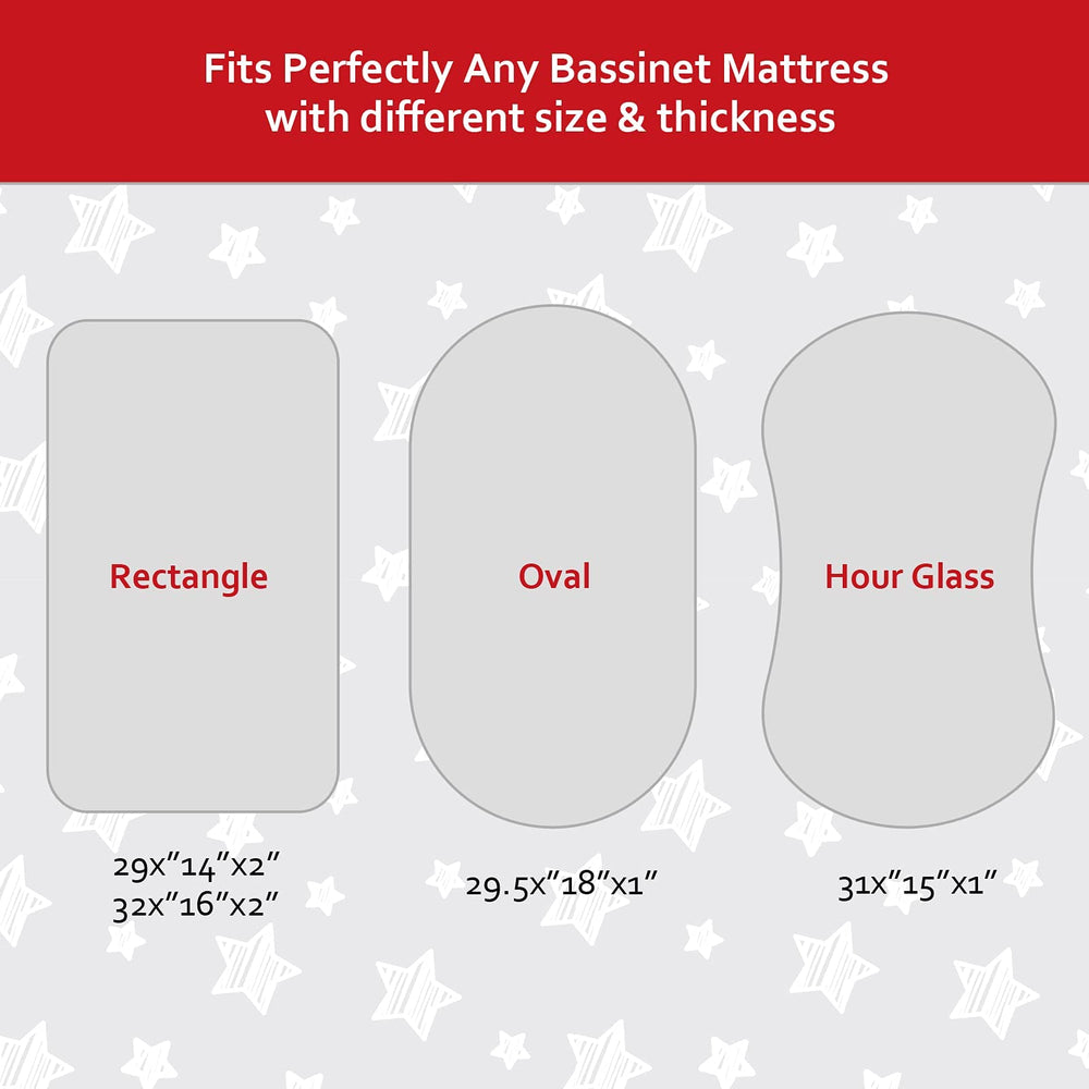 Moonsea Halo bassinet sheet soft breathable fabric enhances comfort and airflow.