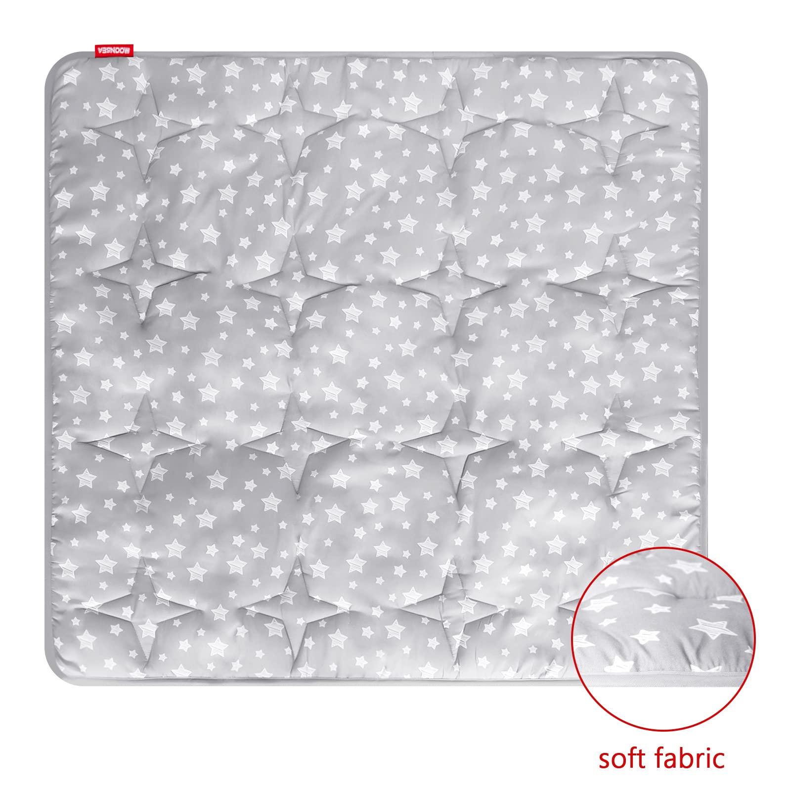 Moonsea play mat anti-slip back keeps it steady during adventures.