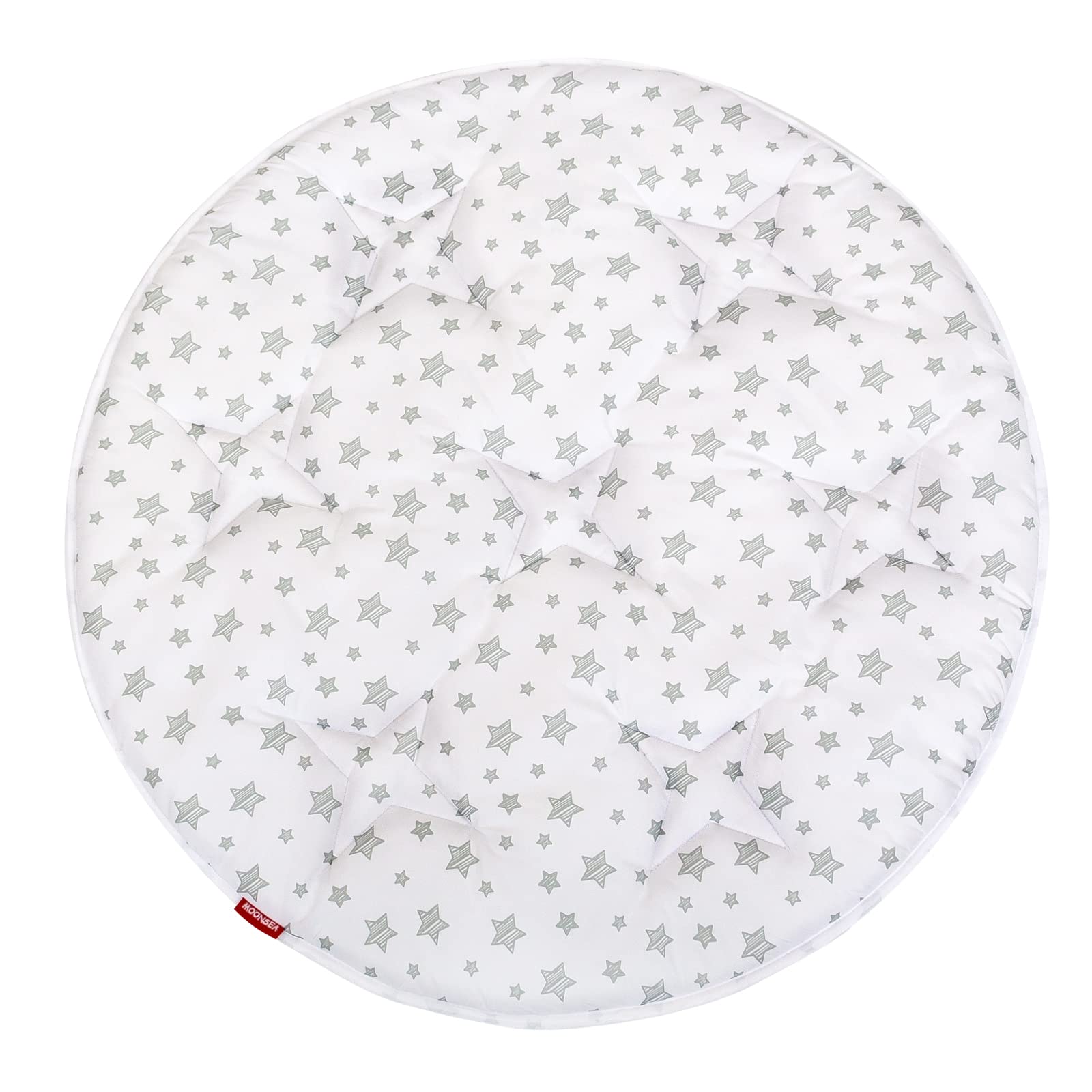 Moonsea Kids Pop-Up Tent with White Star creates a cozy indoor play space.
