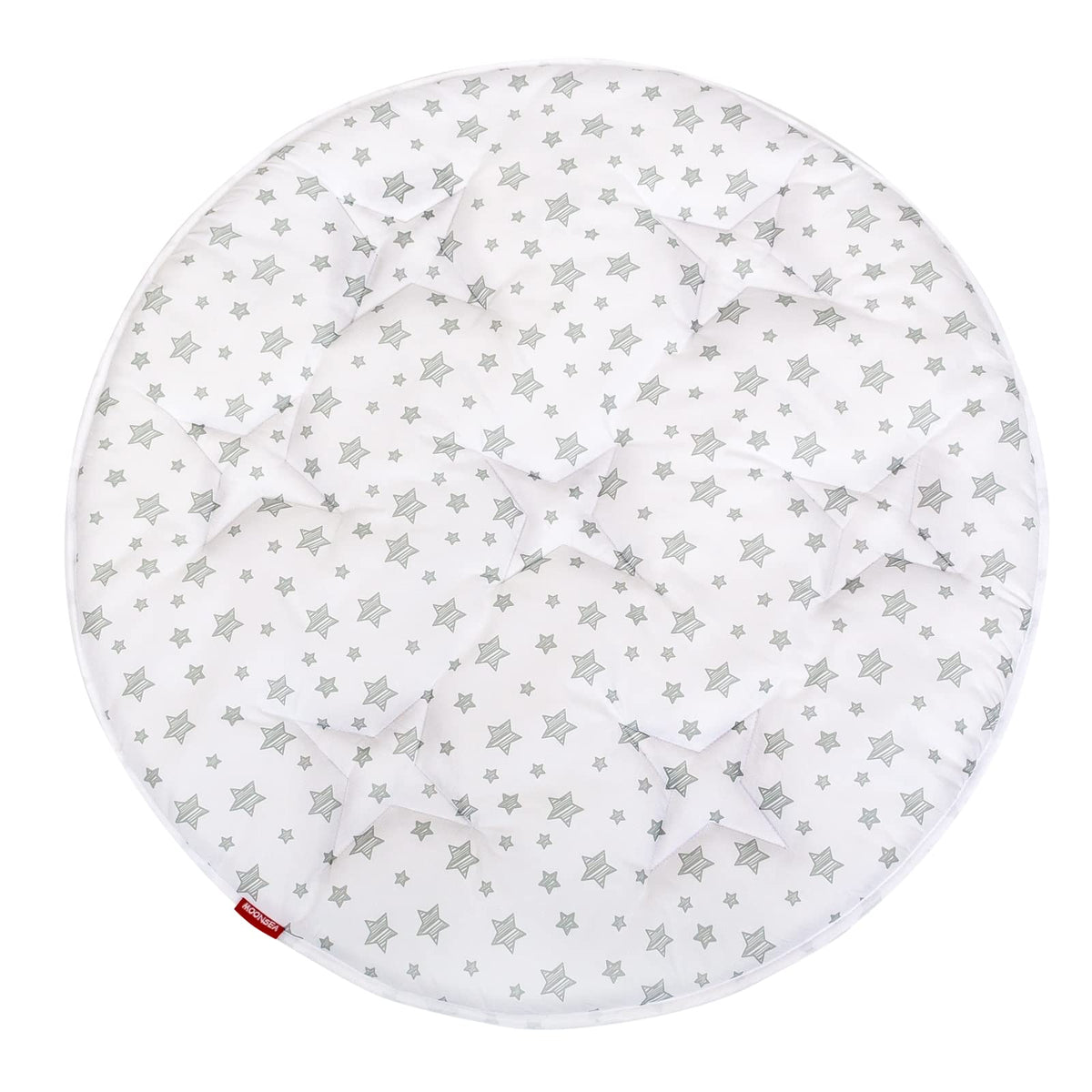 Moonsea Kids Pop-Up Tent with White Star creates a cozy indoor play space.