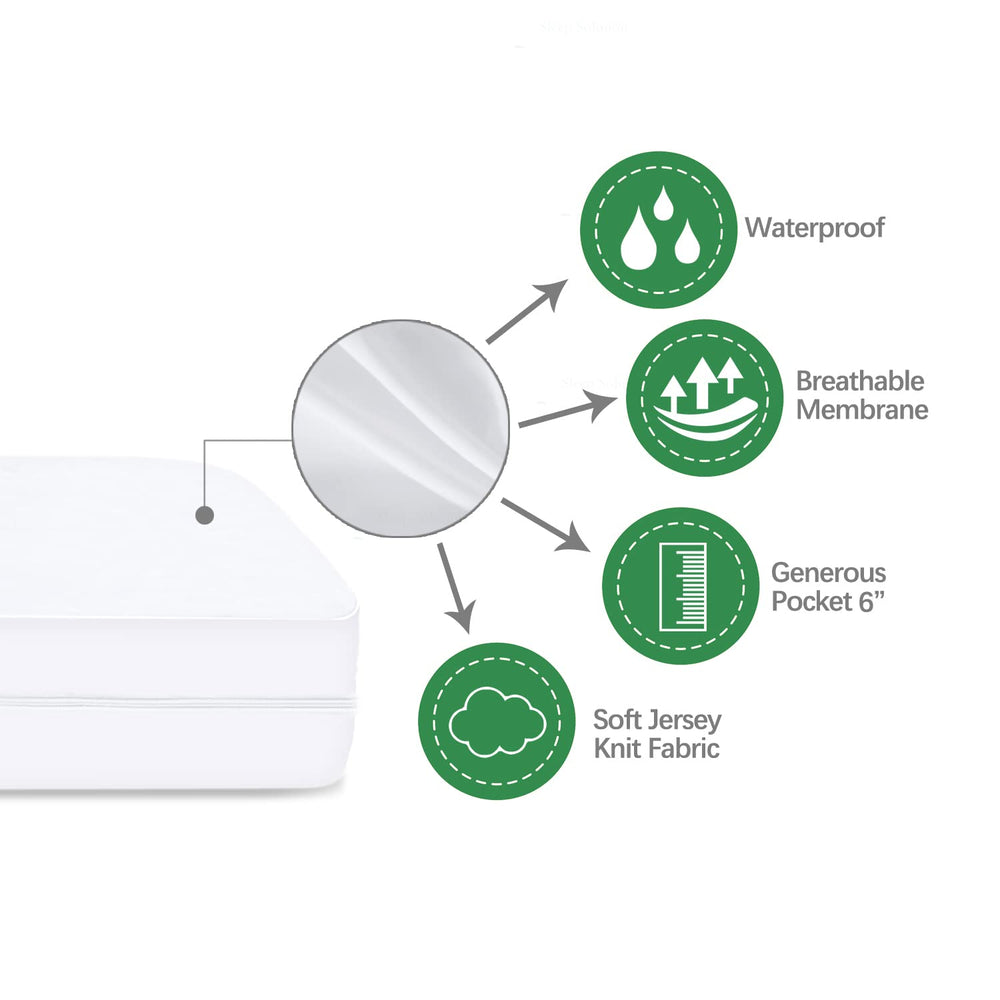 Moonsea machine-washable crib mattress protector for easy cleaning