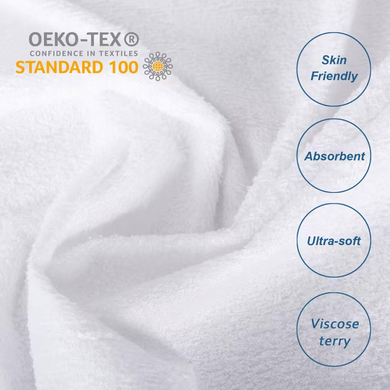 Moonsea 360 degree elastic skirt securing mattress protector in place