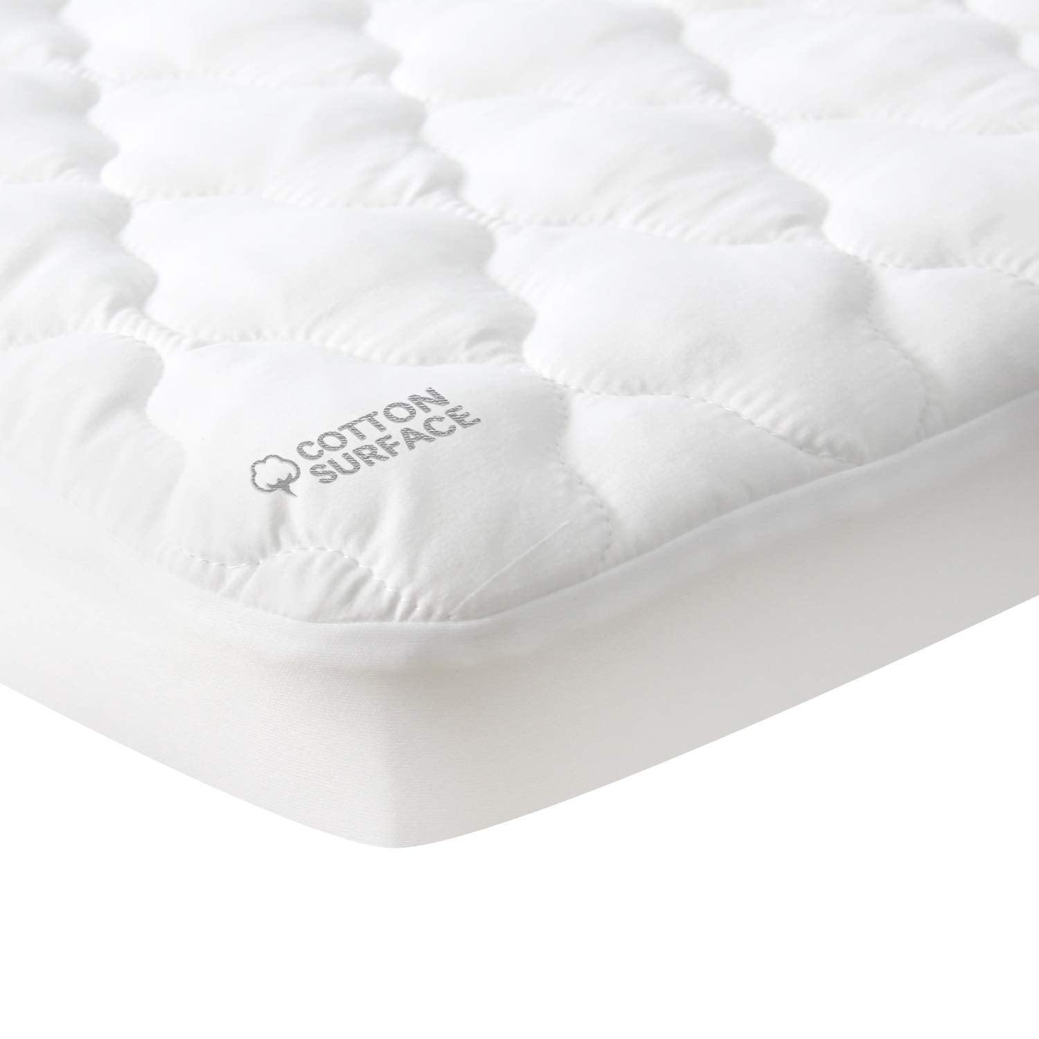 Moonsea mini crib mattress pad top with soft cotton surface for gentle baby sleep