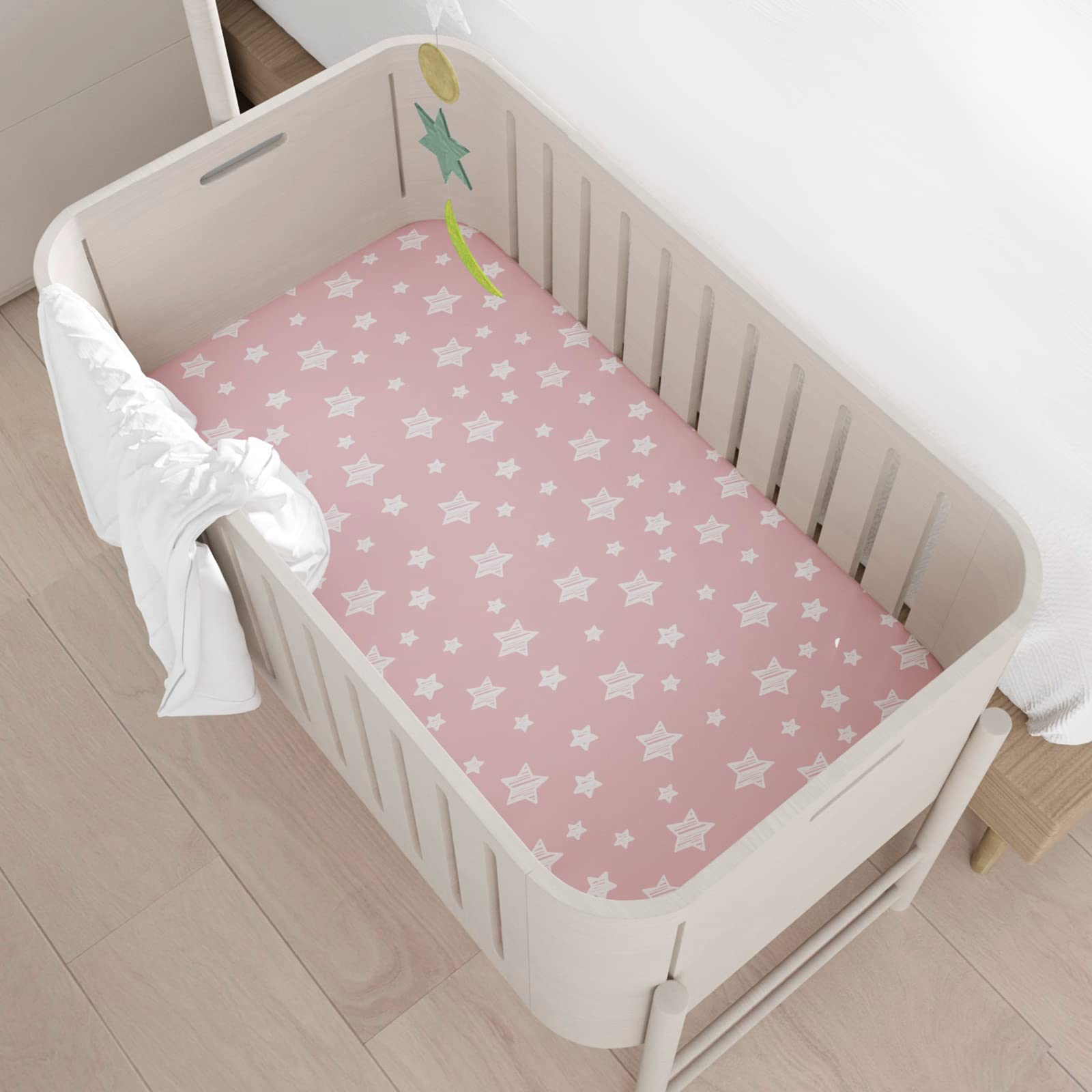 Moonsea mini crib sheets compatibility with Dream on Me Delta Porta Crib shows versatile fit.