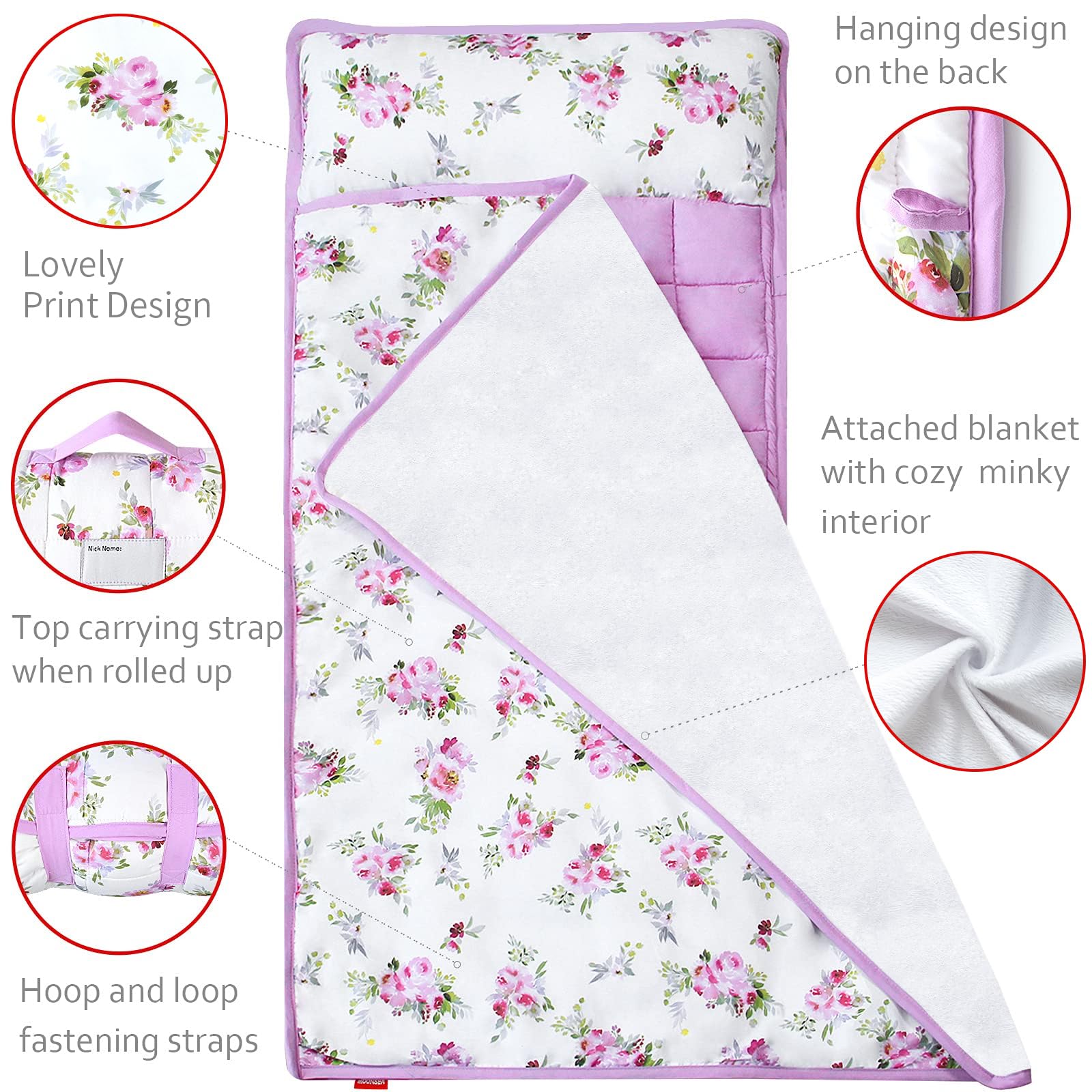 Moonsea Nap Mat blanket fleece provides extra warmth for cozy rest.