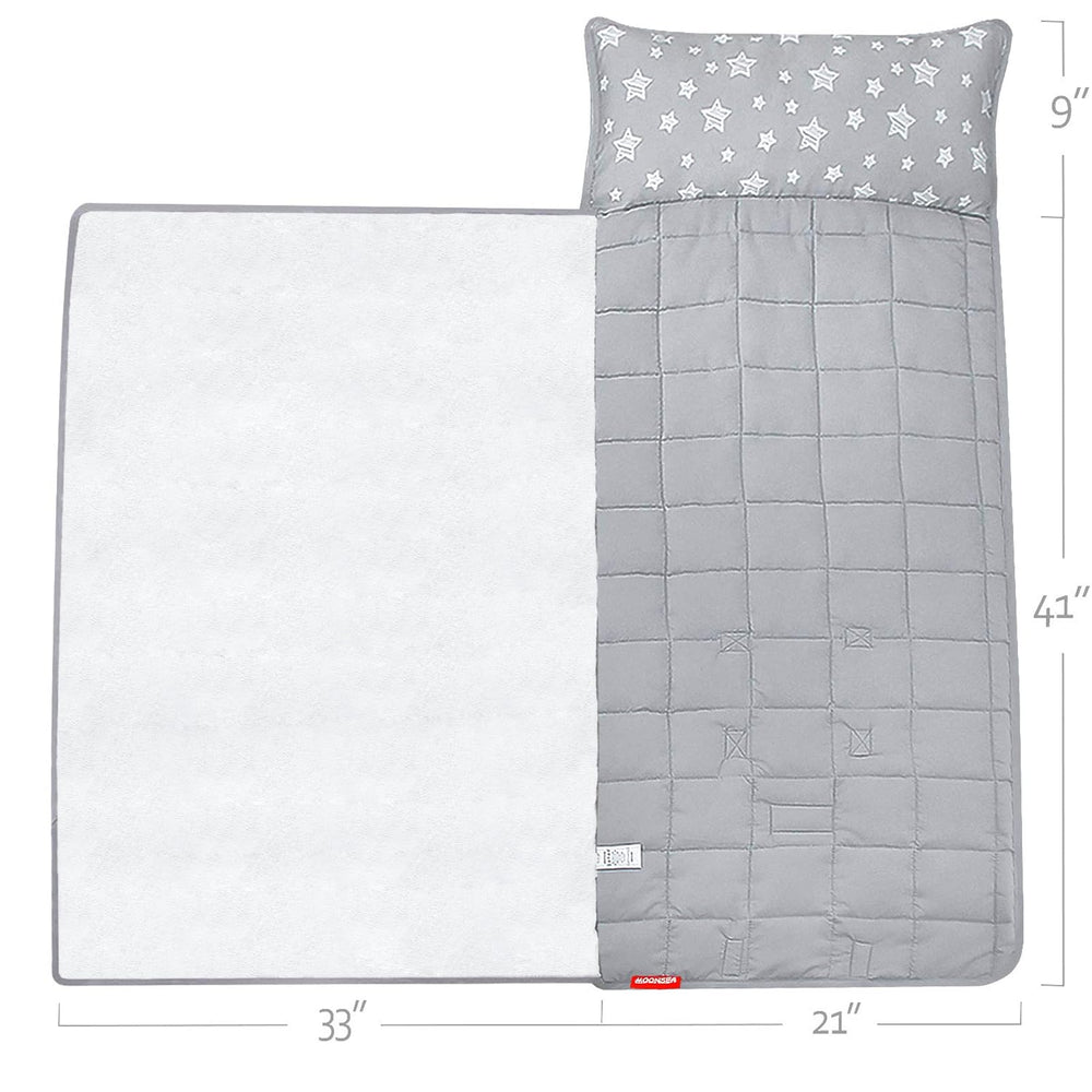 Moonsea nap mat grey star pattern for playful preschool days