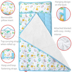 Moonsea nap mat roll-up with fastening straps for travel convenience
