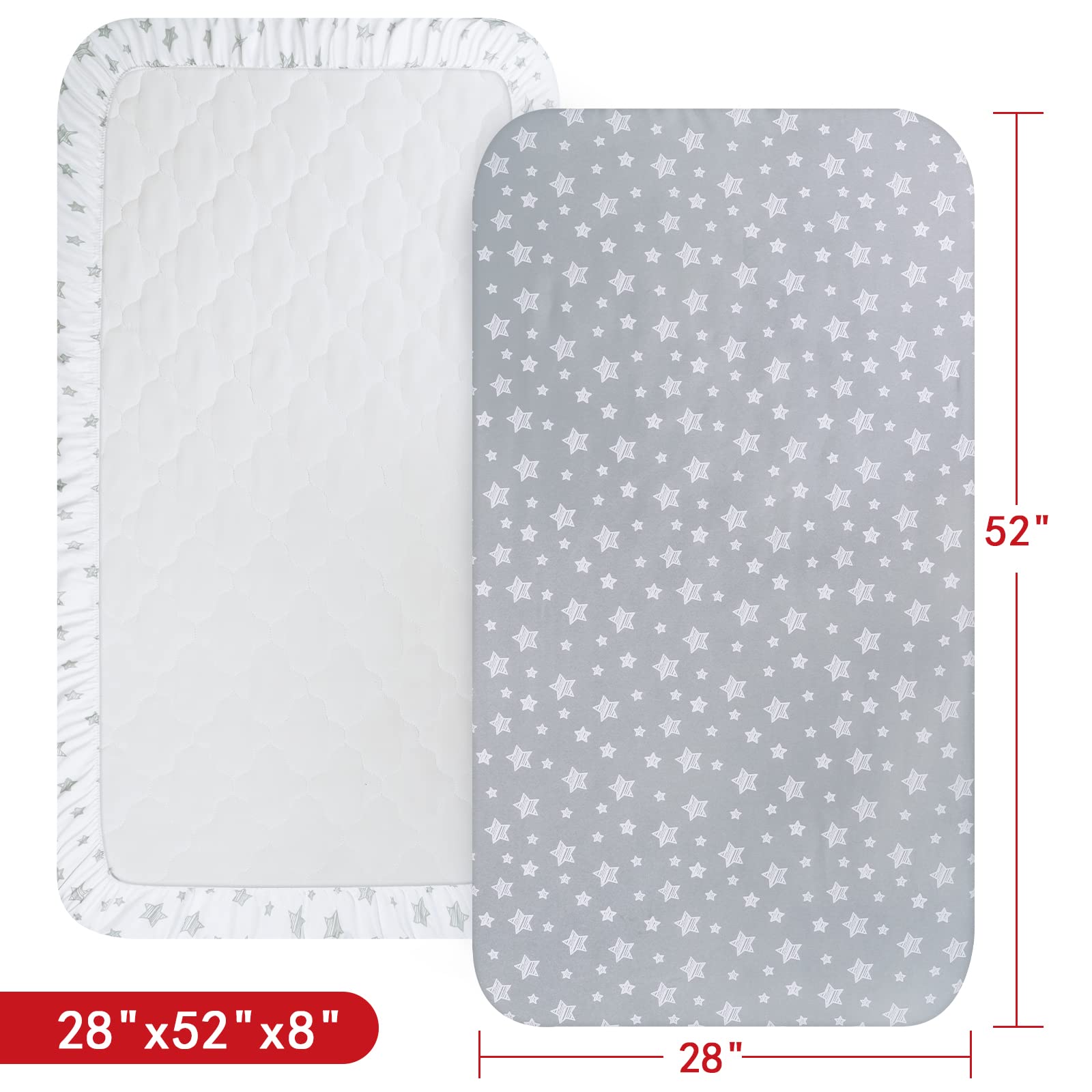 Moonsea nursery-colorful sheets breathable and cozy for baby sleep
