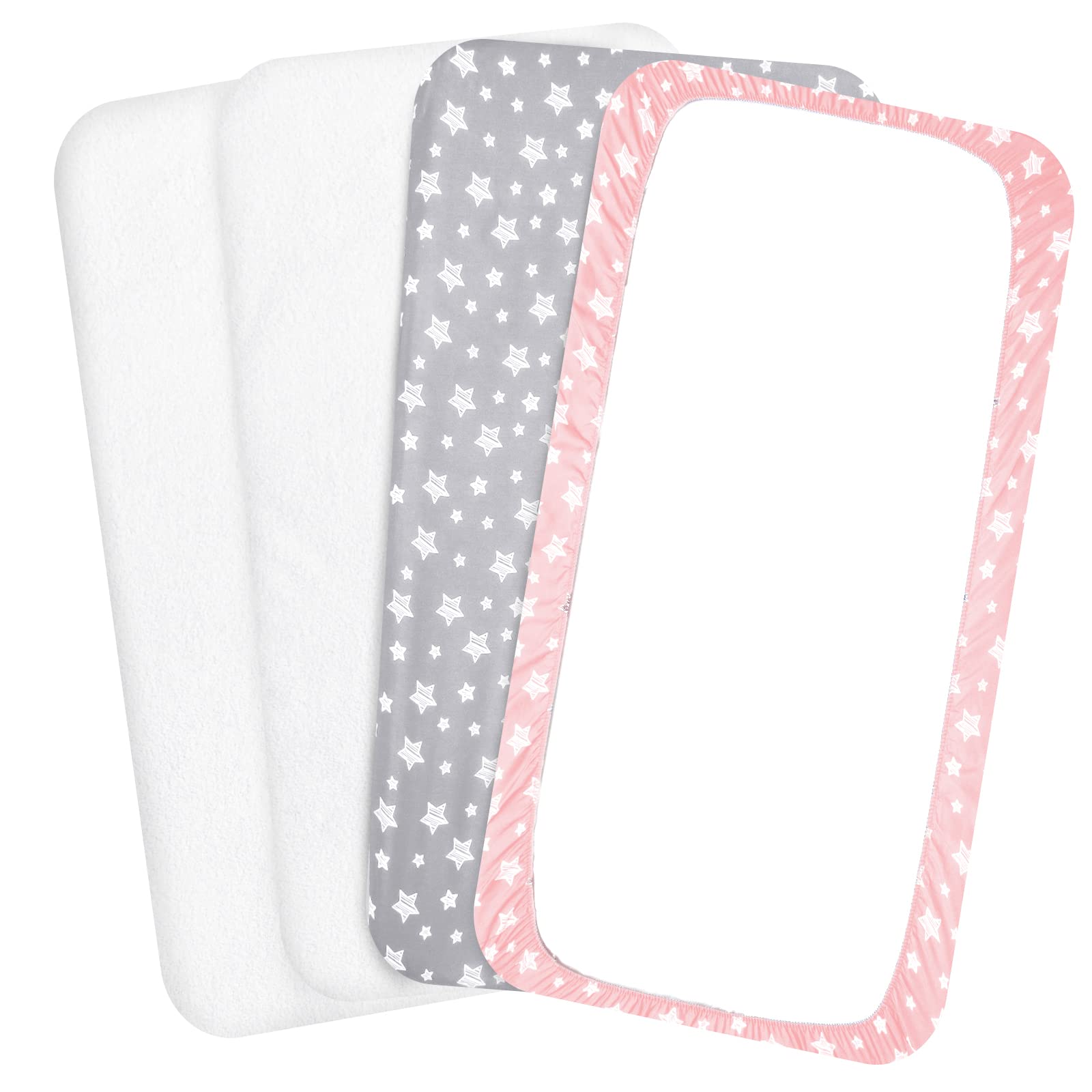 Moonsea nursery setup in gray-pink tones demonstrates versatile 4-pack value