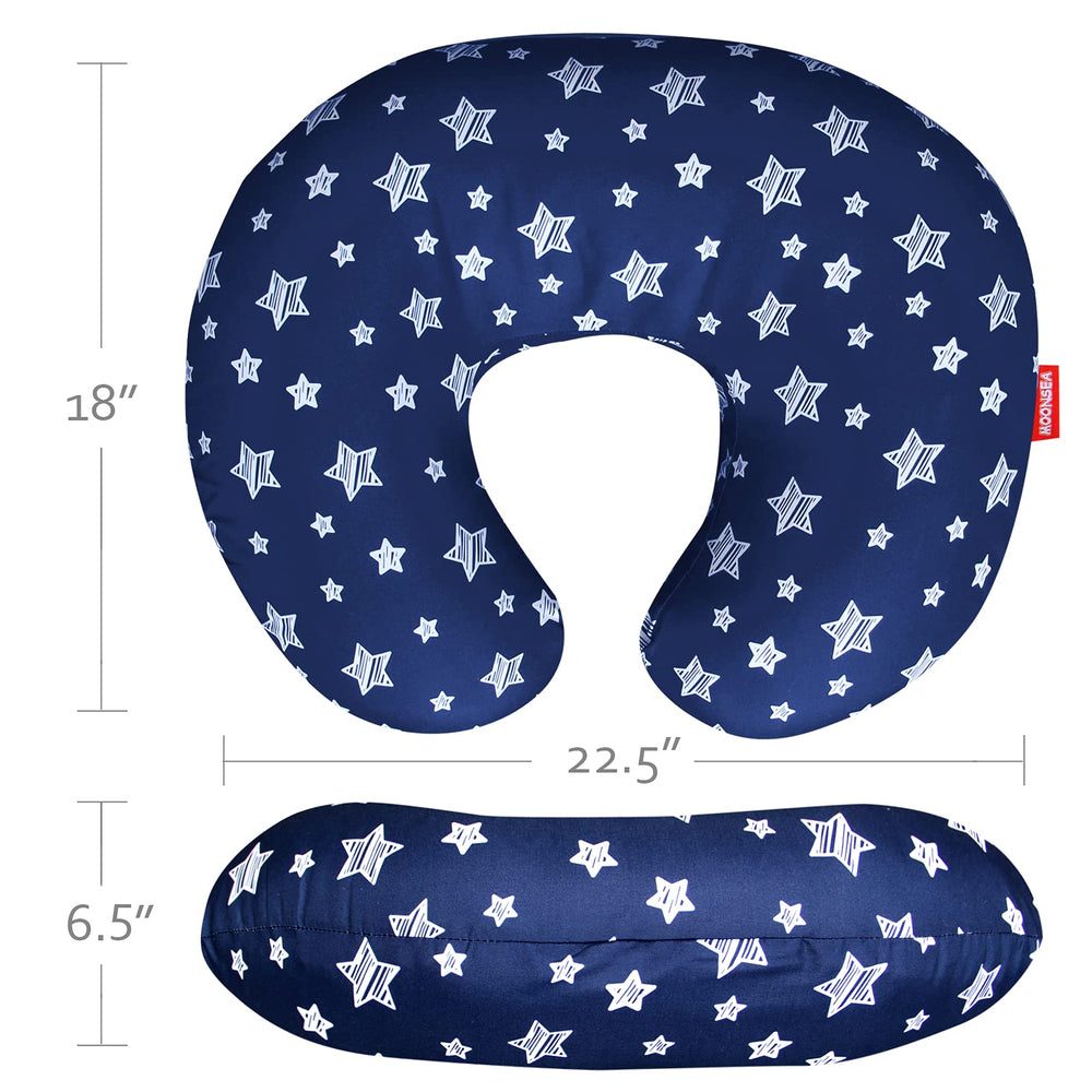 Moonsea nursing pillow cover is machine washable for quick cleaning after feeding.