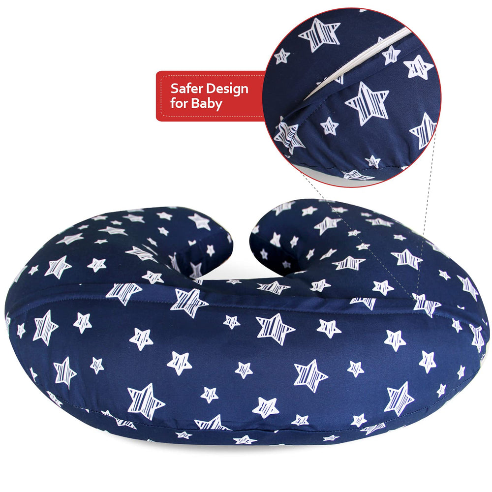 Moonsea nursing pillow cover zipper-safety closeup protecting baby's skin