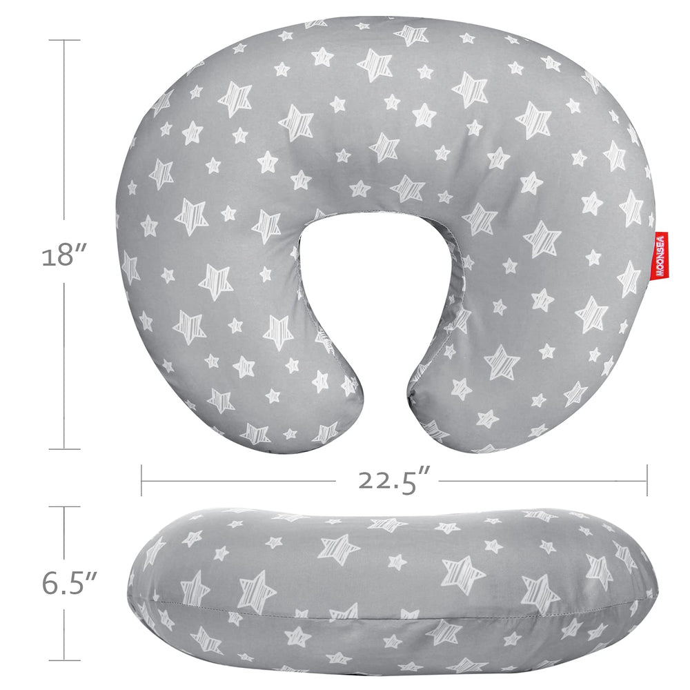 Moonsea gray-navy star two-pack on shelf shows versatile nursing solutions