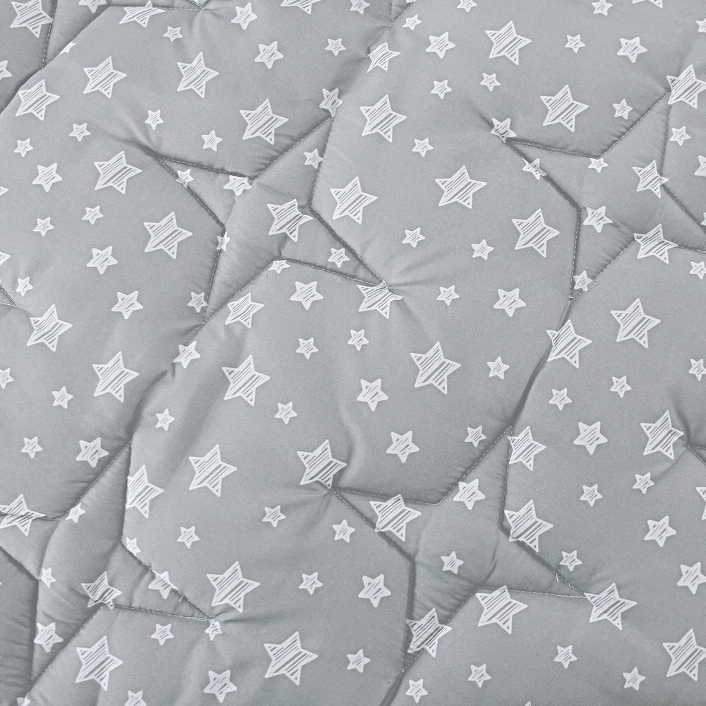 Moonsea octagon playpen mat grey star anti slip back for secure play